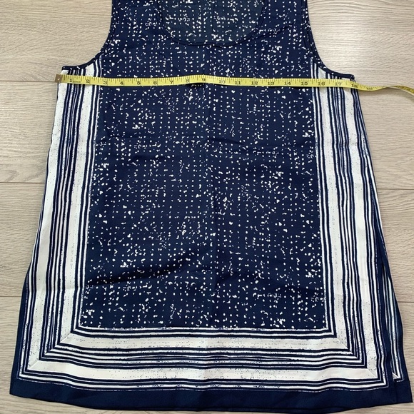 Vince Navy Silk Scarf Print Tank Top - Picture 9 of 11